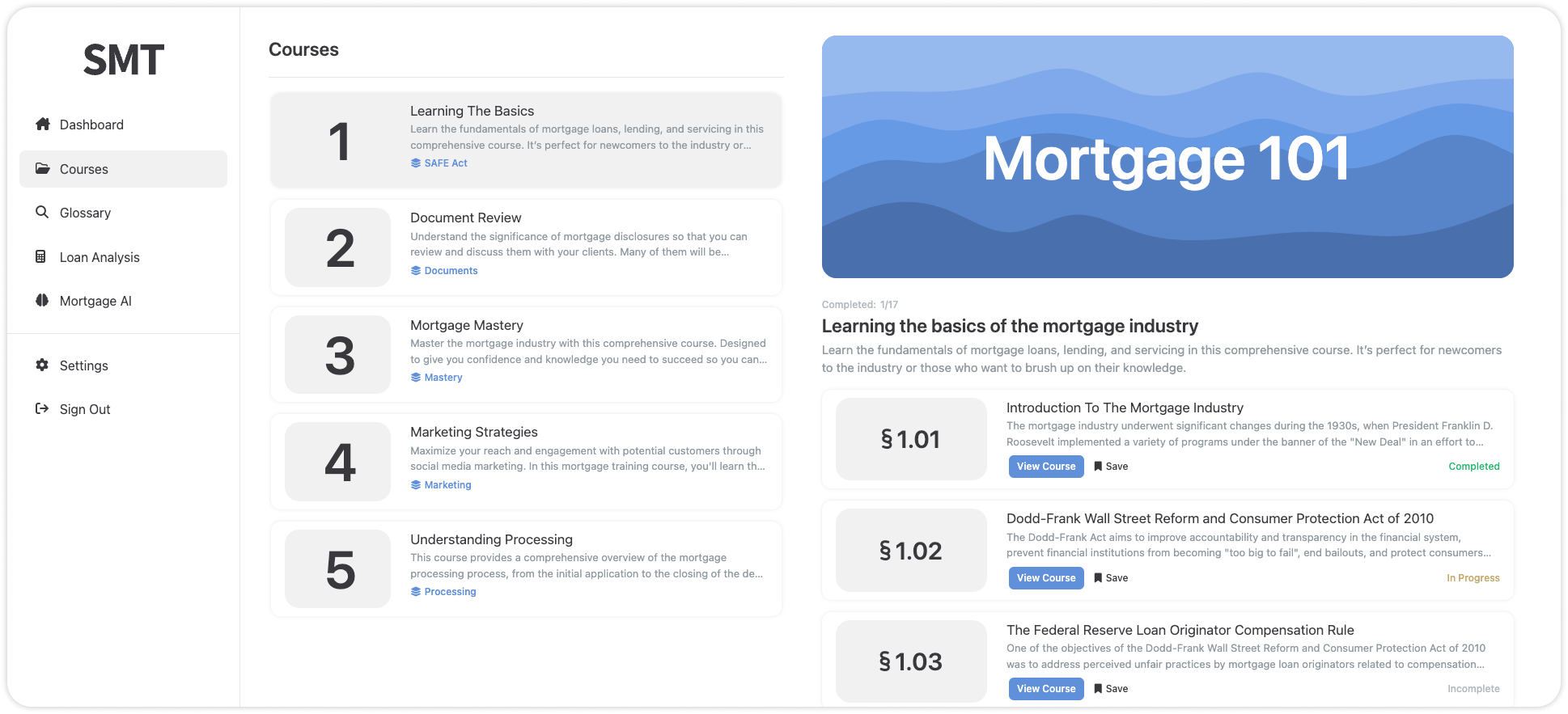 Overview of Mortgage 101 courses | Smart Mortgage Training