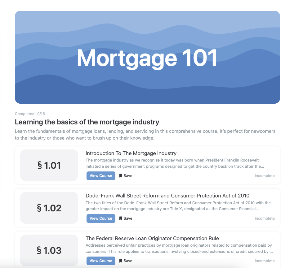 Overview of Mortgage 101 courses | Smart Mortgage Training